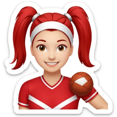 cheer leader cloth sticker