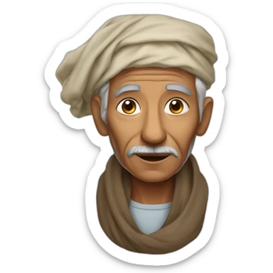 old morocan man with tarbouche sticker