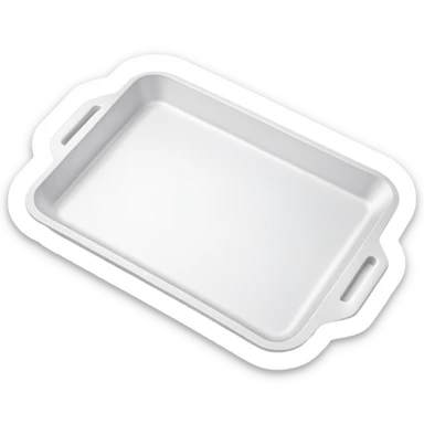 A white styrofoam tray (bandeja de isopor) sticker