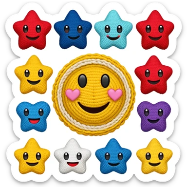 Crochet con emojis típicos  sticker