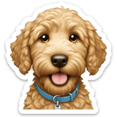 golden doodle puppy  sticker