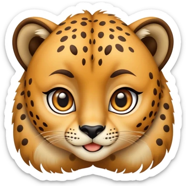 Cheetah girl  sticker