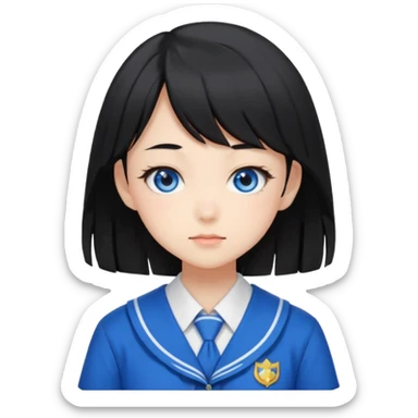Anime girl named lili chan  with Seifuku sticker