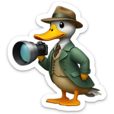 duck detective sticker
