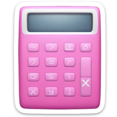 Pink calculator sticker