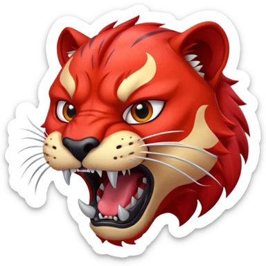 Red panther with killface sticker