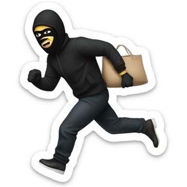 Robber runs  sticker