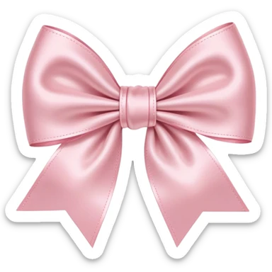 light pink bow on light pink bow sticker