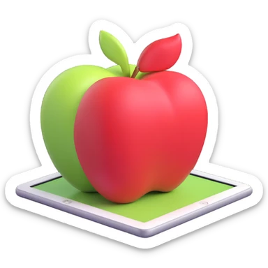 3D surreal iPad device, Apple-inspired, isolated, no accessories, no background sticker