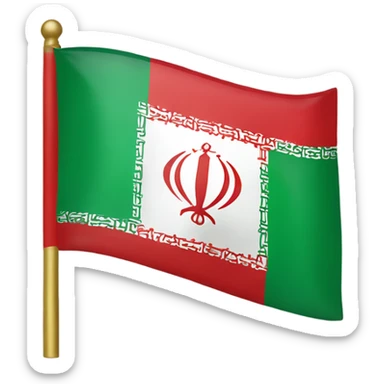 The flag of Iran but with a golden body and a golden bar sticker