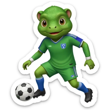 Bufo playing soccer sticker