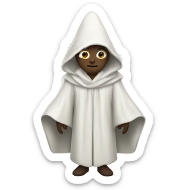 empty white wizard robes sticker