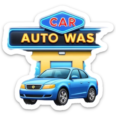 avto car wash sticker