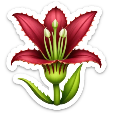  carnivorous plant flower with teeth sticker