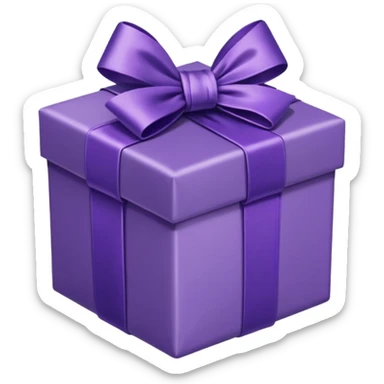 purple noel giftbox sticker