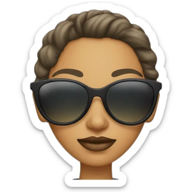 cool woman with sunglasses sticker