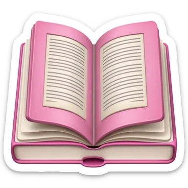 Make an open book, with white pages, but a pink cover only at the bottom! sticker