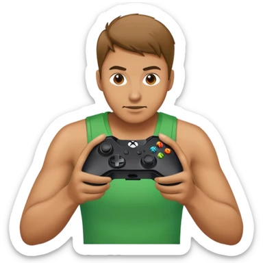 Man playing Xbox sticker