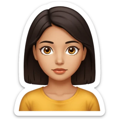 Latina girl with shiny, oily skin sticker