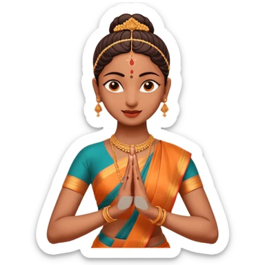 bharatnatyam mudra hands sticker