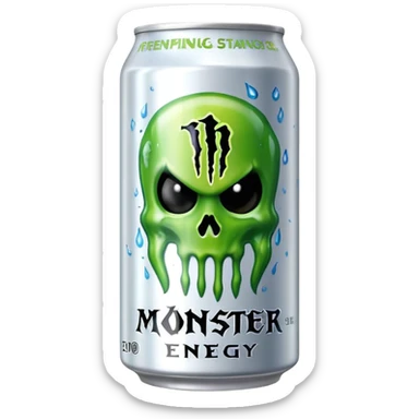 White monster energy drink  sticker