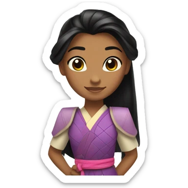 Mulan and Rapunzel  sticker