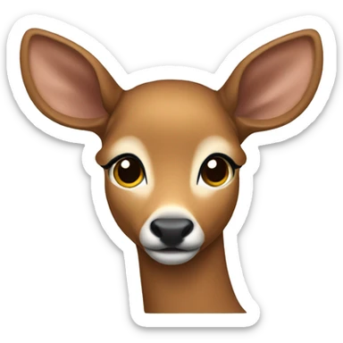 a female doe sticker