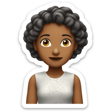 Uma menina de pele sticker