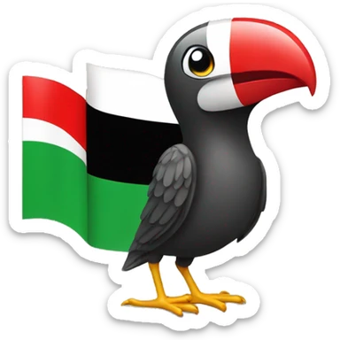 Bird with iraq flag sticker