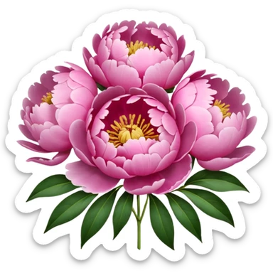 Peonies bouquet sticker