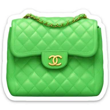 chanel bag green sticker