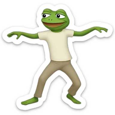 pepe the frog dancing el aserejé sticker