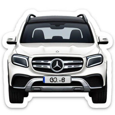 White Mercedes glb 250 sticker