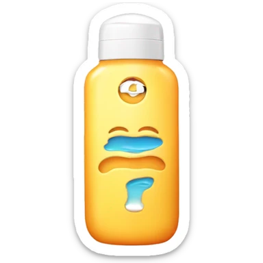sunscreen bottle sticker