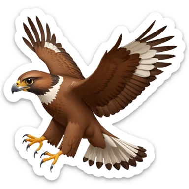 falcon in flight, representing bird shows at Puy du Fou, Puy du Fou theme park emoji sticker