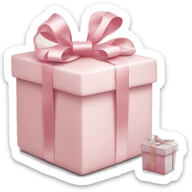 Light pink Christmas gifts under a white Christmas tree  sticker
