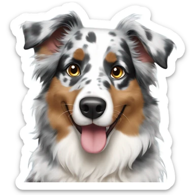 Blue Merle Australian shepherd  sticker