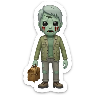 Walking zombie emoji  sticker