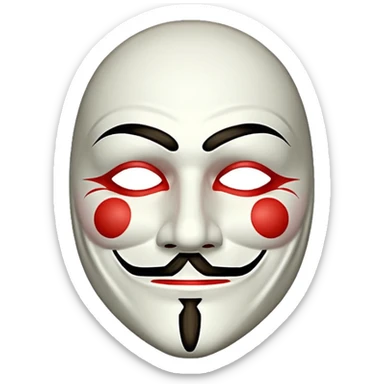 Guy Fawkes mask sticker