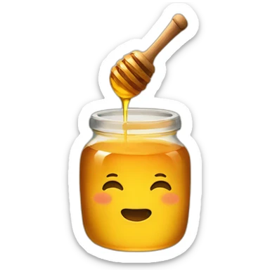 a word that comes out of a pot of honey sticker