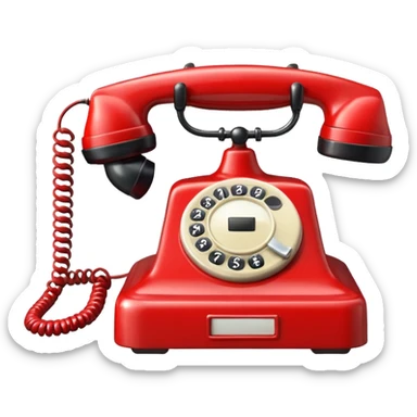 telephone red call sticker