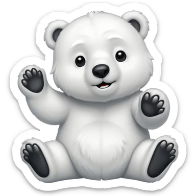 A polar bear who is doing sticker