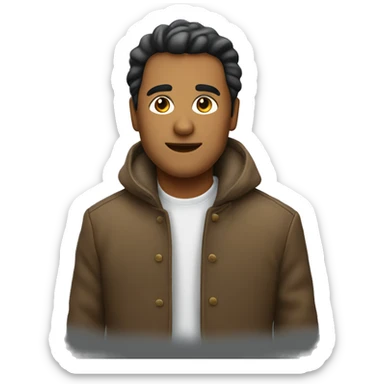 signore che si mette il cappotto  sticker