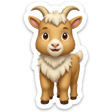golden goat, like the original goat emoji sticker
