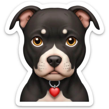 A black pitbull dog sticker