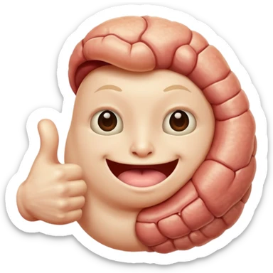 Thumbs up growing on a thumbs up like a tumor. sticker