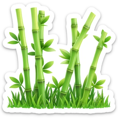 bamboo with a bit of grass sticker