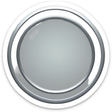 Silver Circle loop sticker
