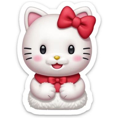 Hello Kitty laughing very hard 😂 with full body  sticker