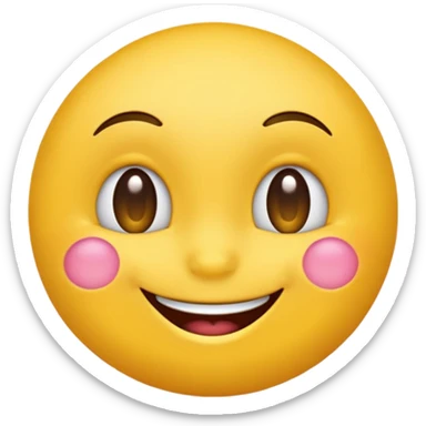 flirty round emoji sticker